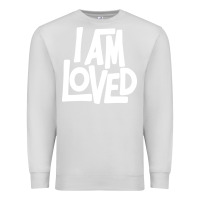 Dove Grey i am loved Premium Sweatshirt - linhVisuals