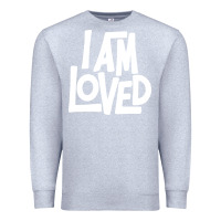 Heather Grey i am loved Premium Sweatshirt - linhVisuals