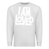 Oatmeal Heather i am loved Premium Sweatshirt - linhVisuals