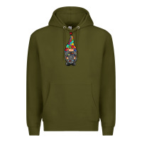 Army Green gnome autism Premium Hoodie - RacoonDesign