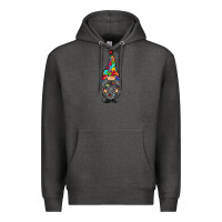 Charcoal Heather gnome autism Premium Hoodie - RacoonDesign