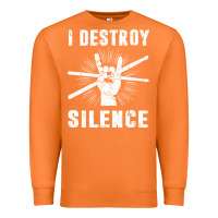 Carrot i destroy silence drum set drummer gift Premium Sweatshirt - linhVisuals