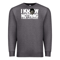 Charcoal Heather i know nothing Premium Sweatshirt - linhVisuals