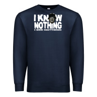 Navy i know nothing Premium Sweatshirt - linhVisuals