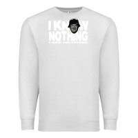 Oatmeal Heather i know nothing Premium Sweatshirt - linhVisuals