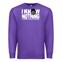 Purple i know nothing Premium Sweatshirt - linhVisuals