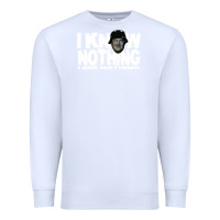 White i know nothing Premium Sweatshirt - linhVisuals