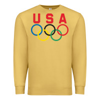 Antique Gold OLYMPIC RINGS Premium Sweatshirt - linhVisuals