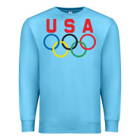 Ocean Blue OLYMPIC RINGS Premium Sweatshirt - linhVisuals