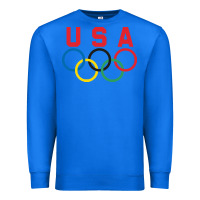 True Royal OLYMPIC RINGS Premium Sweatshirt - linhVisuals