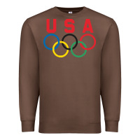 Chestnut OLYMPIC RINGS Premium Sweatshirt - linhVisuals