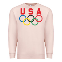 Pale Pink OLYMPIC RINGS Premium Sweatshirt - linhVisuals
