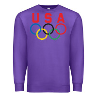 Purple OLYMPIC RINGS Premium Sweatshirt - linhVisuals