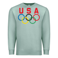 Seafoam OLYMPIC RINGS Premium Sweatshirt - linhVisuals
