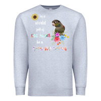 Heather Grey funny be a green cheek conure parrot bird mom mother sweatshirt Premium Sweatshirt - linhVisuals