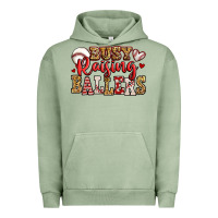 Pigment Oil Green busy raising ballers baseball Urban Hoodie - Jasminsmagicworld