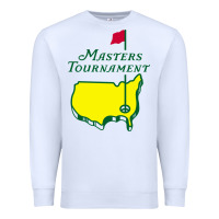 White MASTERS TOURNAMENT GOLF Premium Sweatshirt - linhVisuals