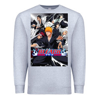 Heather Grey Bleachs Anime Premium Sweatshirt - linhVisuals