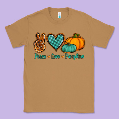 Peace Love Pumpkins Classic Tee Designed By Jasminsmagicworld
