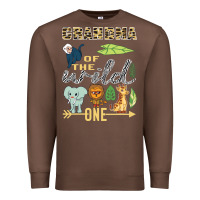 Chestnut grandma of the wild one zoo mother birthday safari jungle long sleeve Premium Sweatshirt - linhVisuals