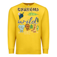 Lemon grandma of the wild one zoo mother birthday safari jungle long sleeve Premium Sweatshirt - linhVisuals