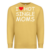 Antique Gold i love hot single moms tee red heart hot mother milf mommy t shirt Premium Sweatshirt - linhVisuals