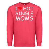 Cardinal i love hot single moms tee red heart hot mother milf mommy t shirt Premium Sweatshirt - linhVisuals