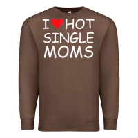 Chestnut i love hot single moms tee red heart hot mother milf mommy t shirt Premium Sweatshirt - linhVisuals