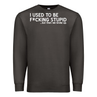 Smoke i used to be f cking stupid Premium Sweatshirt - linhVisuals