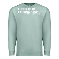 Seafoam i used to be f cking stupid Premium Sweatshirt - linhVisuals