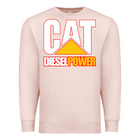 Pale Pink cat diesel power Premium Sweatshirt - linhVisuals