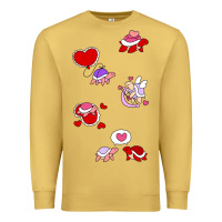 Antique Gold valentines day turtles Premium Sweatshirt - linhVisuals