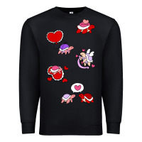 Black valentines day turtles Premium Sweatshirt - linhVisuals