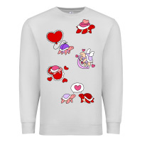 Dove Grey valentines day turtles Premium Sweatshirt - linhVisuals