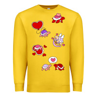Lemon valentines day turtles Premium Sweatshirt - linhVisuals