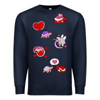 Navy valentines day turtles Premium Sweatshirt - linhVisuals