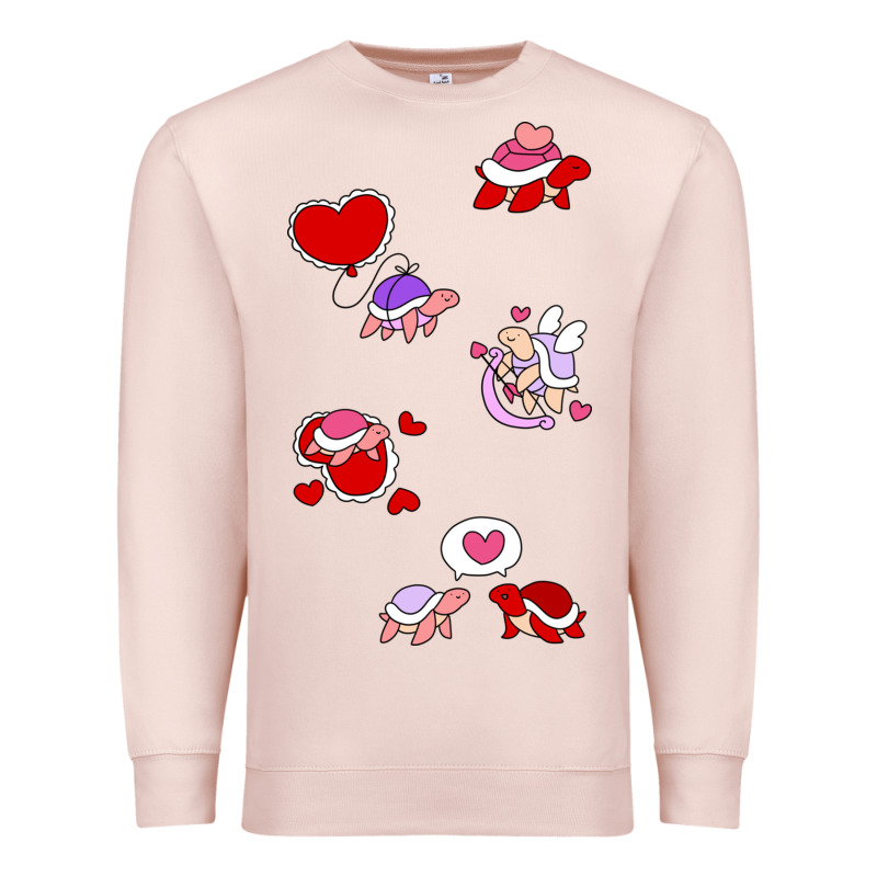 Valentines Day Turtles Premium Sweatshirt by linhVisuals | Teevron