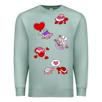 Seafoam valentines day turtles Premium Sweatshirt - linhVisuals