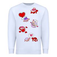 White valentines day turtles Premium Sweatshirt - linhVisuals