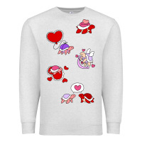 Oatmeal Heather valentines day turtles Premium Sweatshirt - linhVisuals