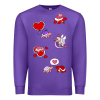 Purple valentines day turtles Premium Sweatshirt - linhVisuals