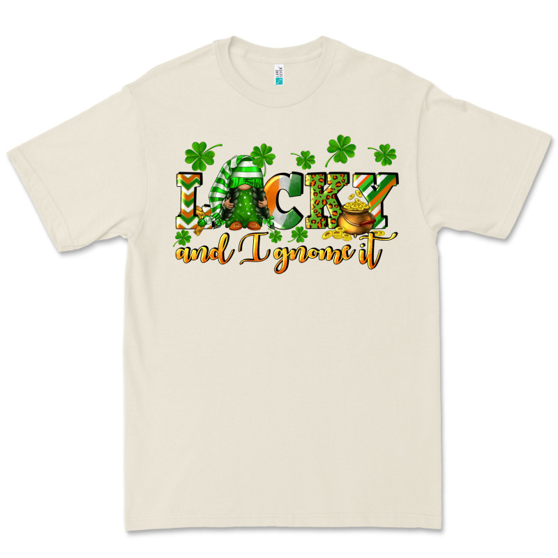 Lucky And I Gnome It St. Patrick's Day Premium Tee by CowGirlArtShop | Teevron