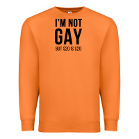Carrot i'm not gay but $20 is $20 (white) Premium Sweatshirt - linhVisuals