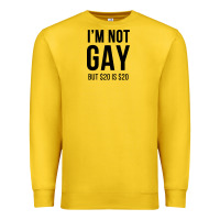 I'm Not Gay But $20 Is $20 (white) Premium Sweatshirt | Teevron