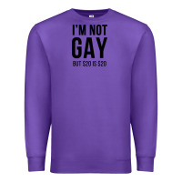 Purple i'm not gay but $20 is $20 (white) Premium Sweatshirt - linhVisuals