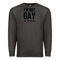 Smoke i'm not gay but $20 is $20 (white) Premium Sweatshirt - linhVisuals