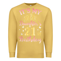 Antique Gold it's my daughter's 21st birthday happy to her mommy daddy t shirt Premium Sweatshirt - linhVisuals
