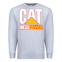Heather Grey cat diesel power Premium Sweatshirt - linhVisuals
