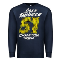 Navy cole trickle Premium Sweatshirt - linhVisuals