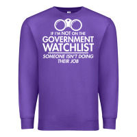 Purple if i'm not on the government watchlist Premium Sweatshirt - linhVisuals